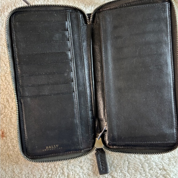 BALLY Baliro Leather Zip Around Wallet Color Multi - Picture 9 of 16